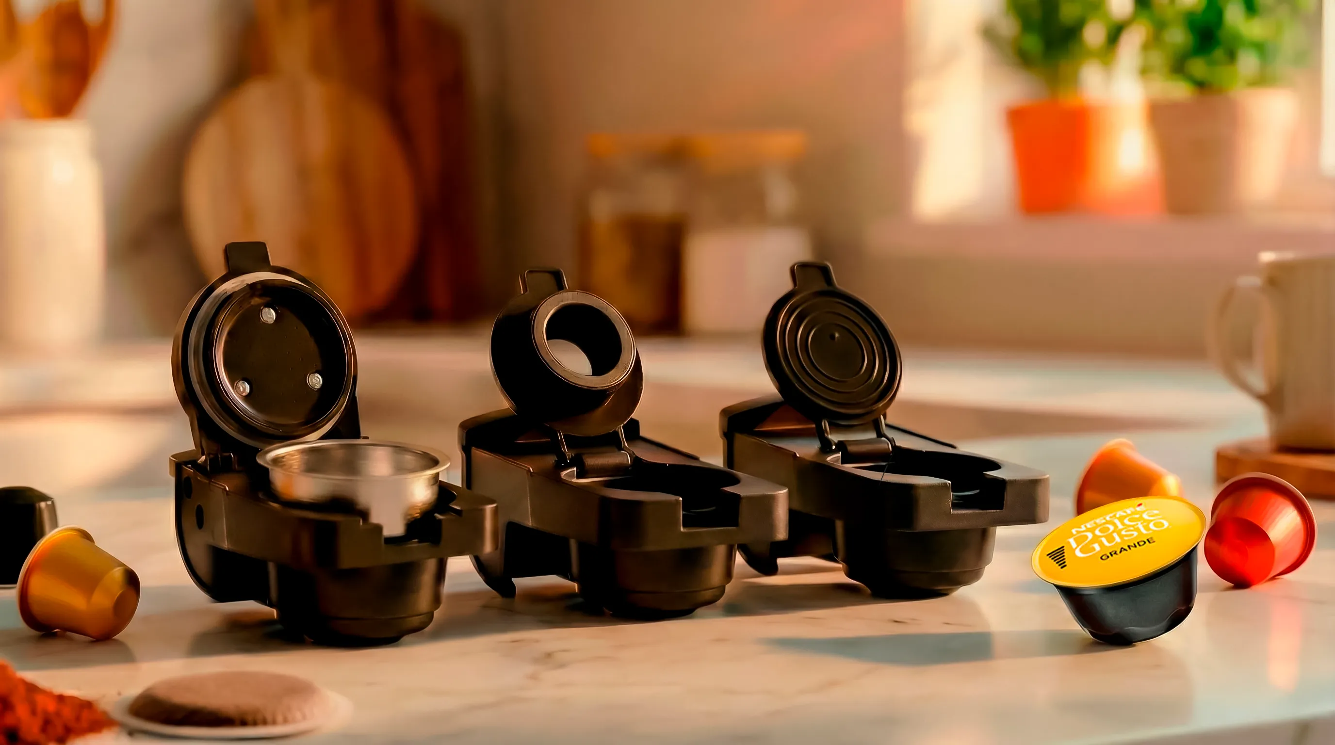 Адаптеры для кофемашин Альватто: Неспрессо Ориджинал, Дольче Густо, Молотый кофе