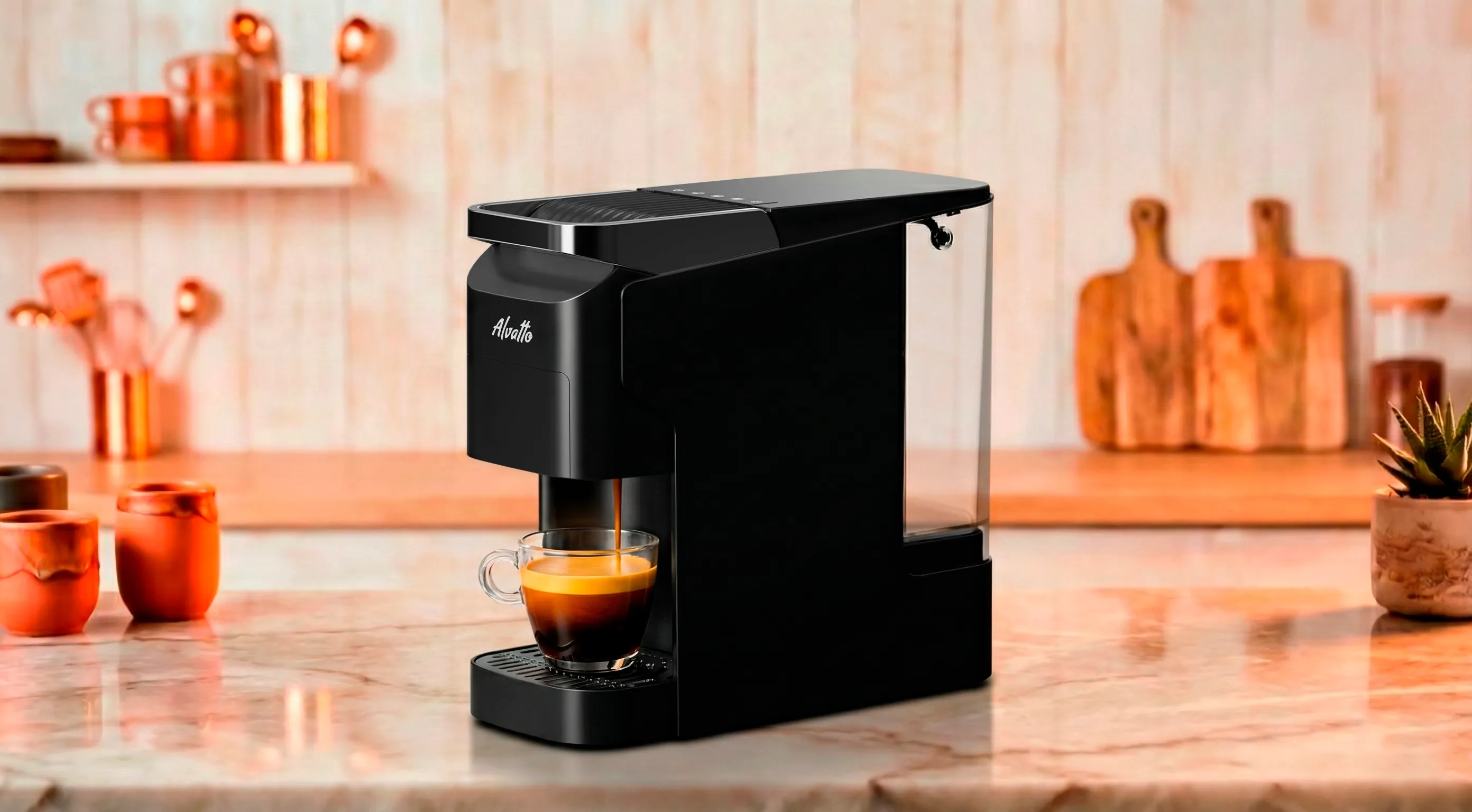 Дизайнерская кофемашина Альватто Престо 4-в-1