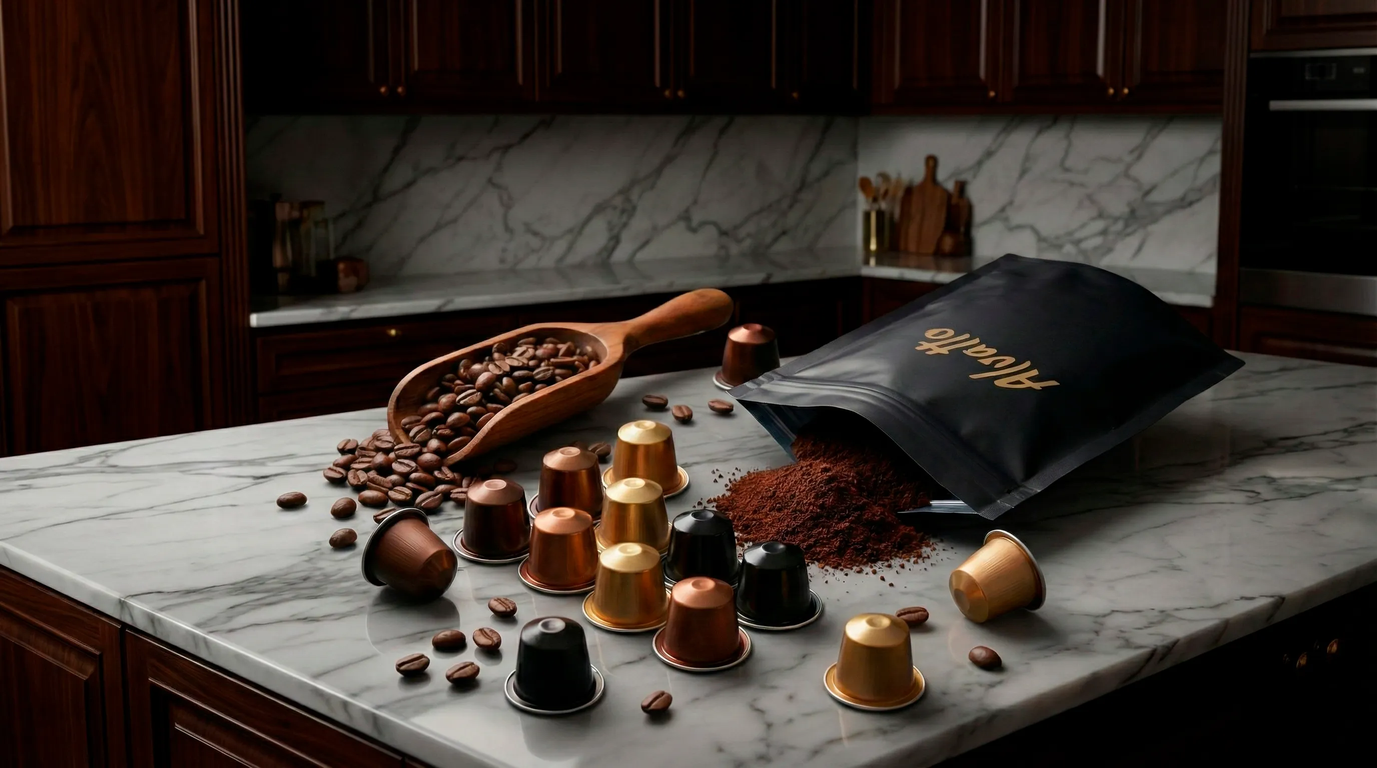 Свежеобжаренные кофейные зерна Альватто