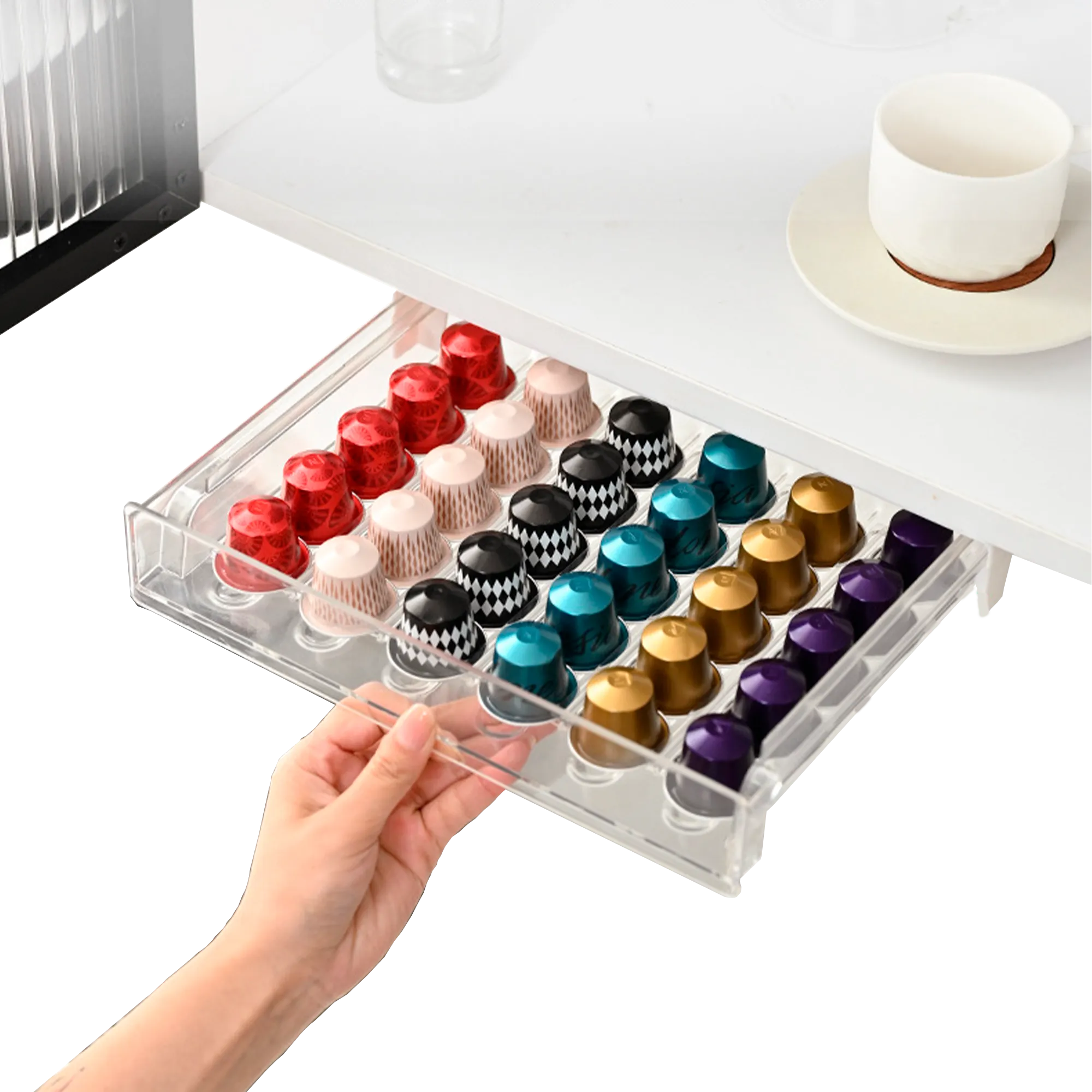 Выдвижной ящик-органайзер для капсул Nespresso на 30 шт.