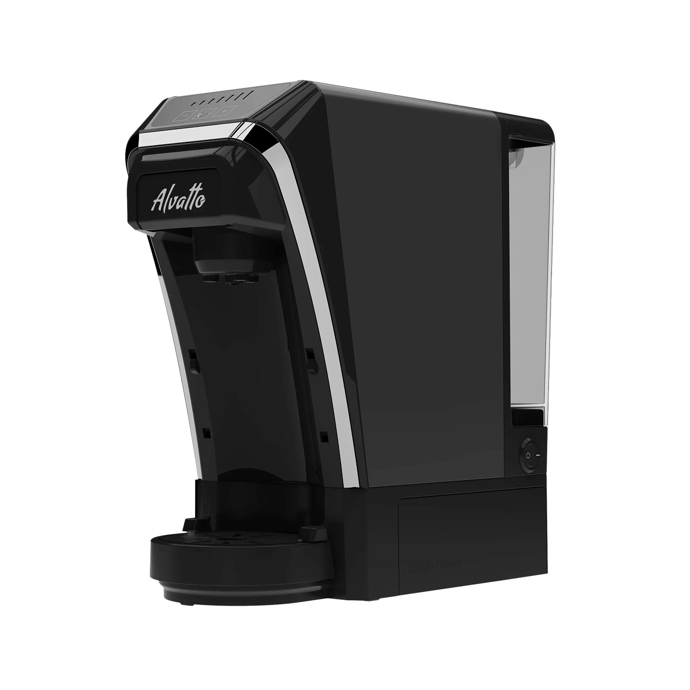 Универсальная капсульная кофемашина Альватто Дуэт 3-в-1 для капсул Неспрессо, Дольче Густо и молотого кофе, графит, 20 бар