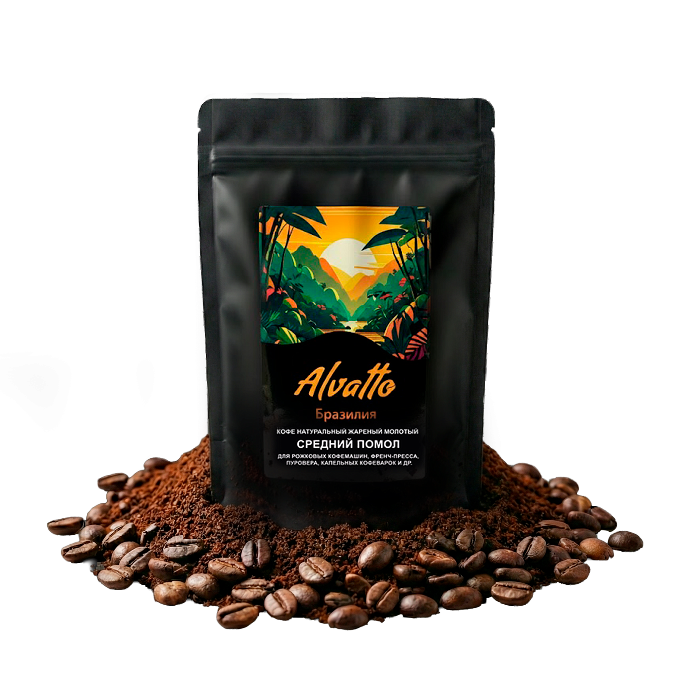 Кофе молотый "Бразилия", средний помол, 100 г