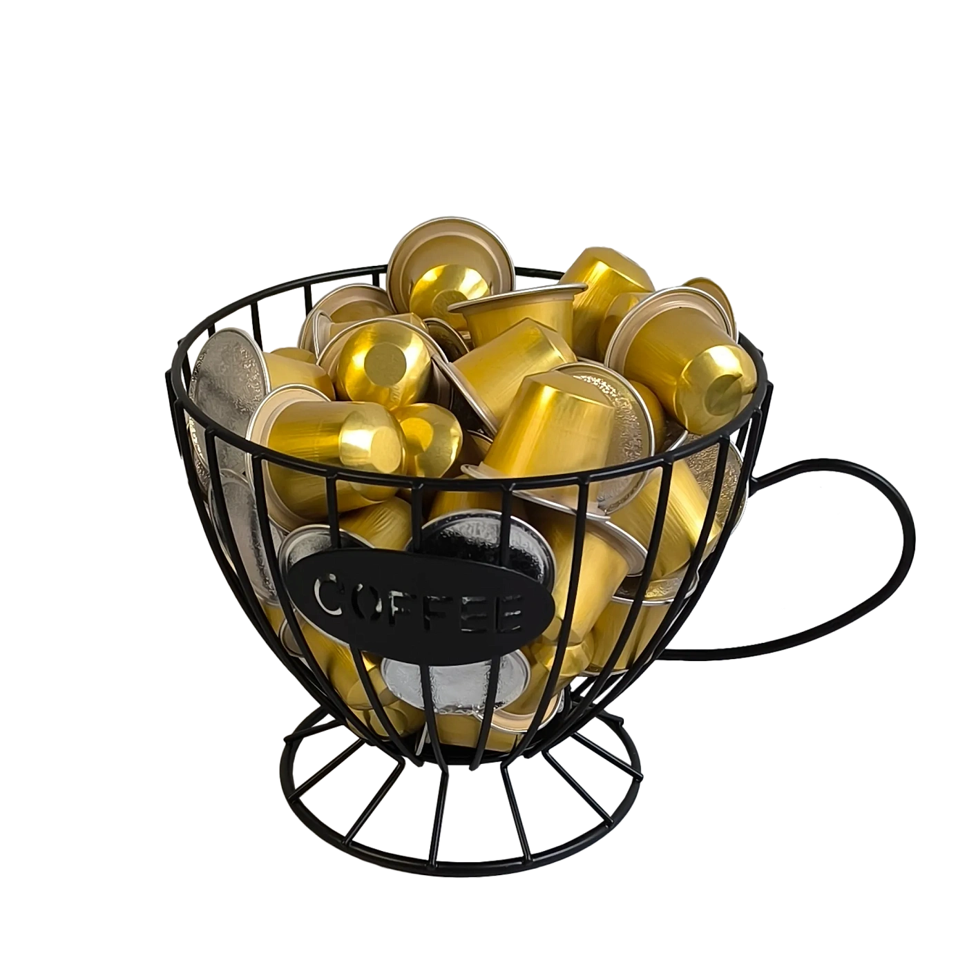 Металлическая корзина для хранения кофе в капсулах "Кофейная Чашка"