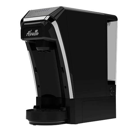 Универсальная капсульная кофемашина Альватто Дуэт 3-в-1 для капсул Неспрессо, Дольче Густо и молотого кофе, черная, 20 бар